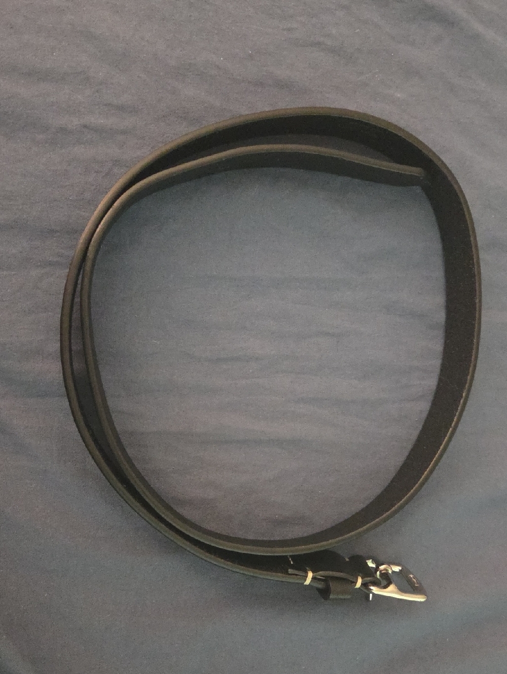 Coach Black Leather Belt with Silver Buckle